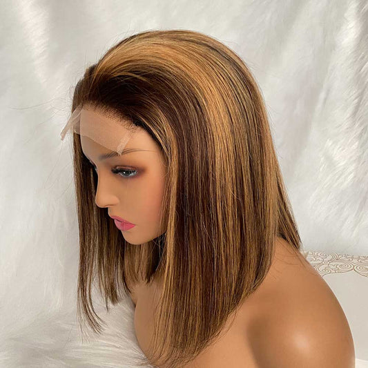 Highlights Mix Color Wig Glueless 4*4 Lace Wig Limit Sale