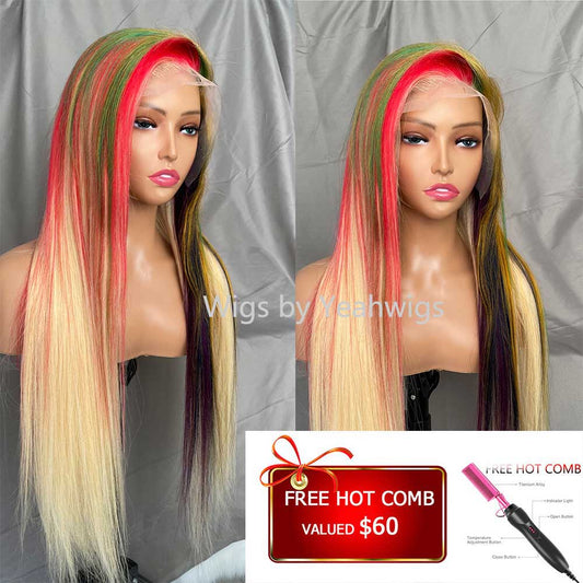 Piano Color Fashion Highlight Lace Front Wig